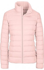 Pink Women's Packable Ultra Light Weight Short Down Jacket