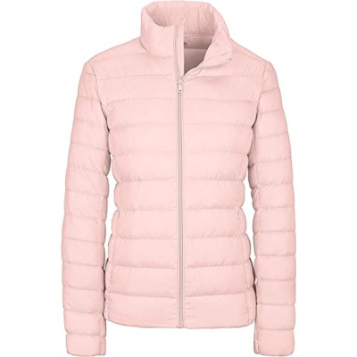 Pink Women's Packable Ultra Light Weight Short Down Jacket
