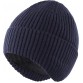 Navy Mens Daily Beanie Hat with Earflaps Warm Winter Hats Knit Skull Cap